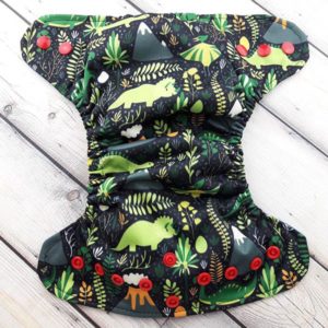 Dinosaurs and Volcanoes AIO Diaper - Made to Order
