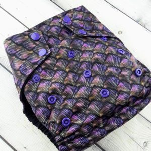 Purple Dragon Scales Pocket Diaper