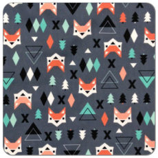 Geometric Fox Cloth Diaper